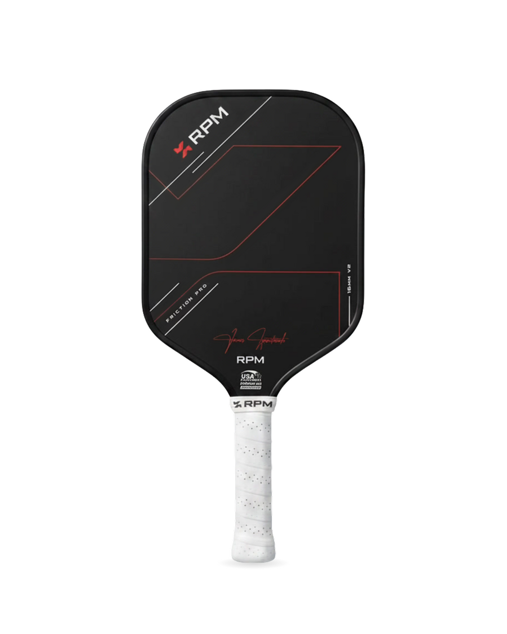 RPM Friction Pro V2 16mm Hybrid Flat Top Pickleball Paddle