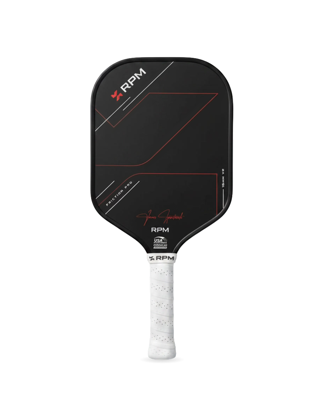 RPM Friction Pro V2 16mm Hybrid Flat Top Pickleball Paddle