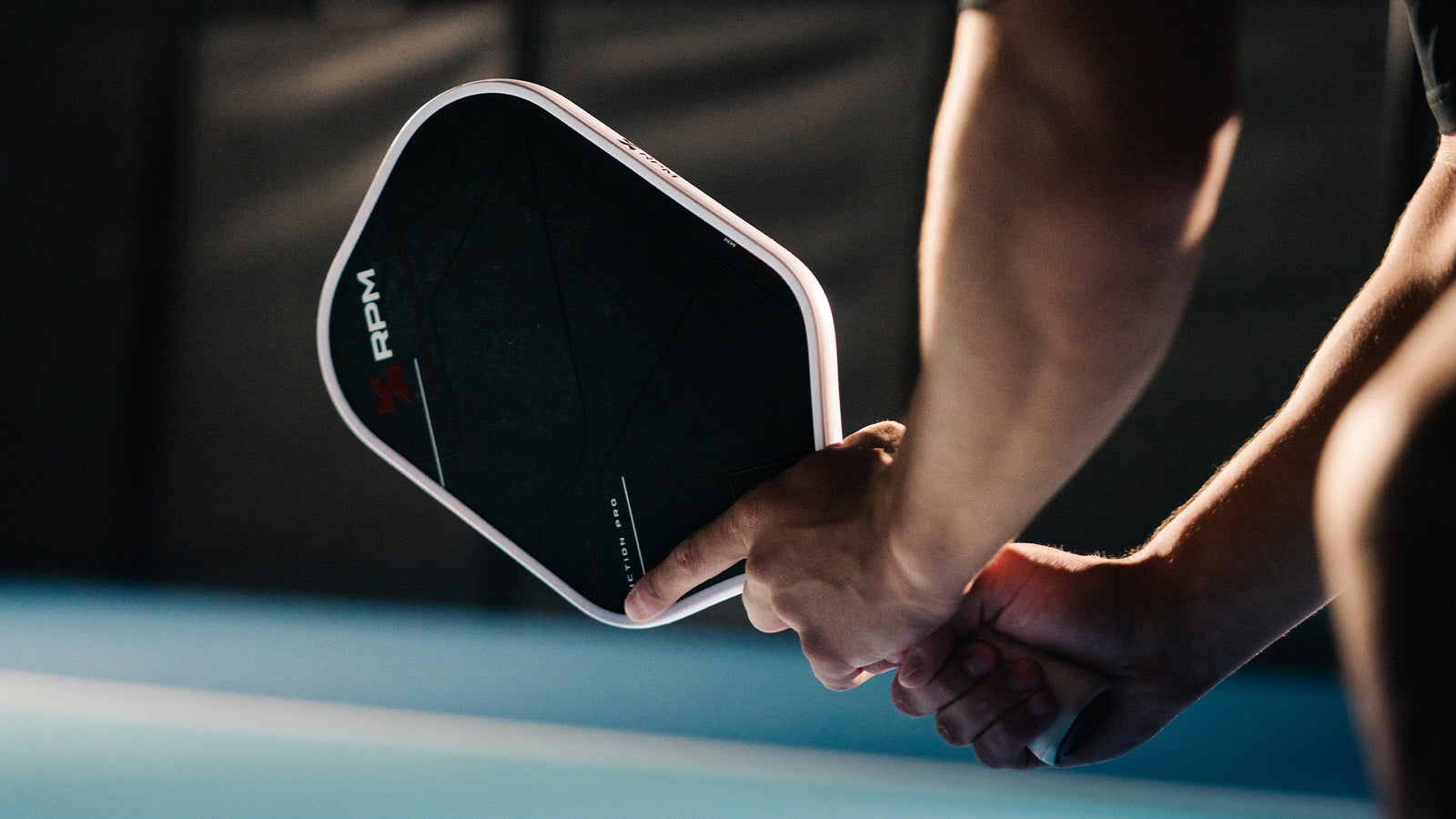 RPM Pickleball paddle on court