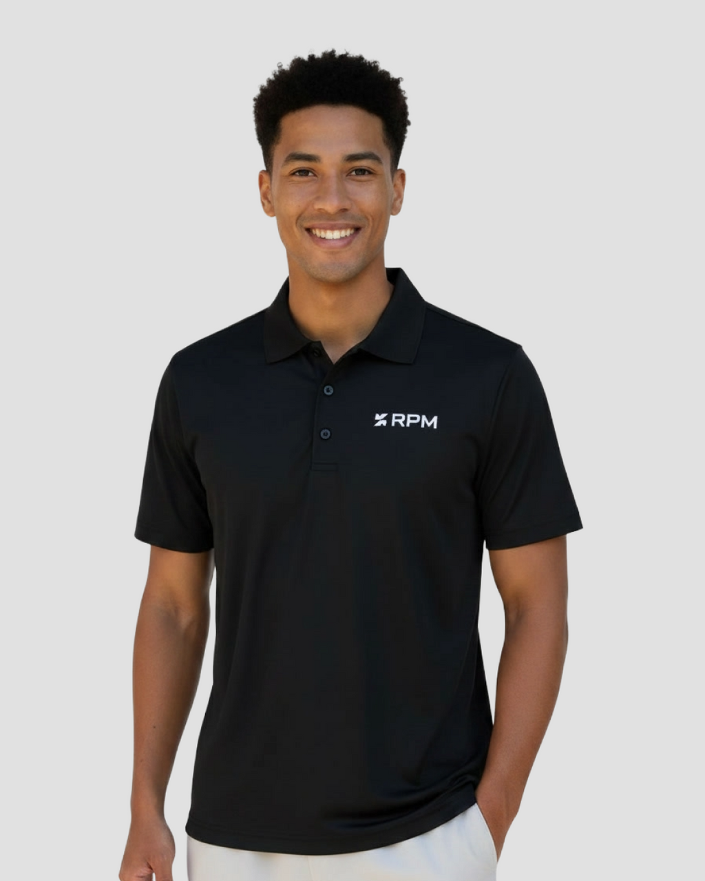 RPM Men's Performance Polo Black - front